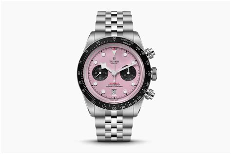 tudor black chrono pink uk